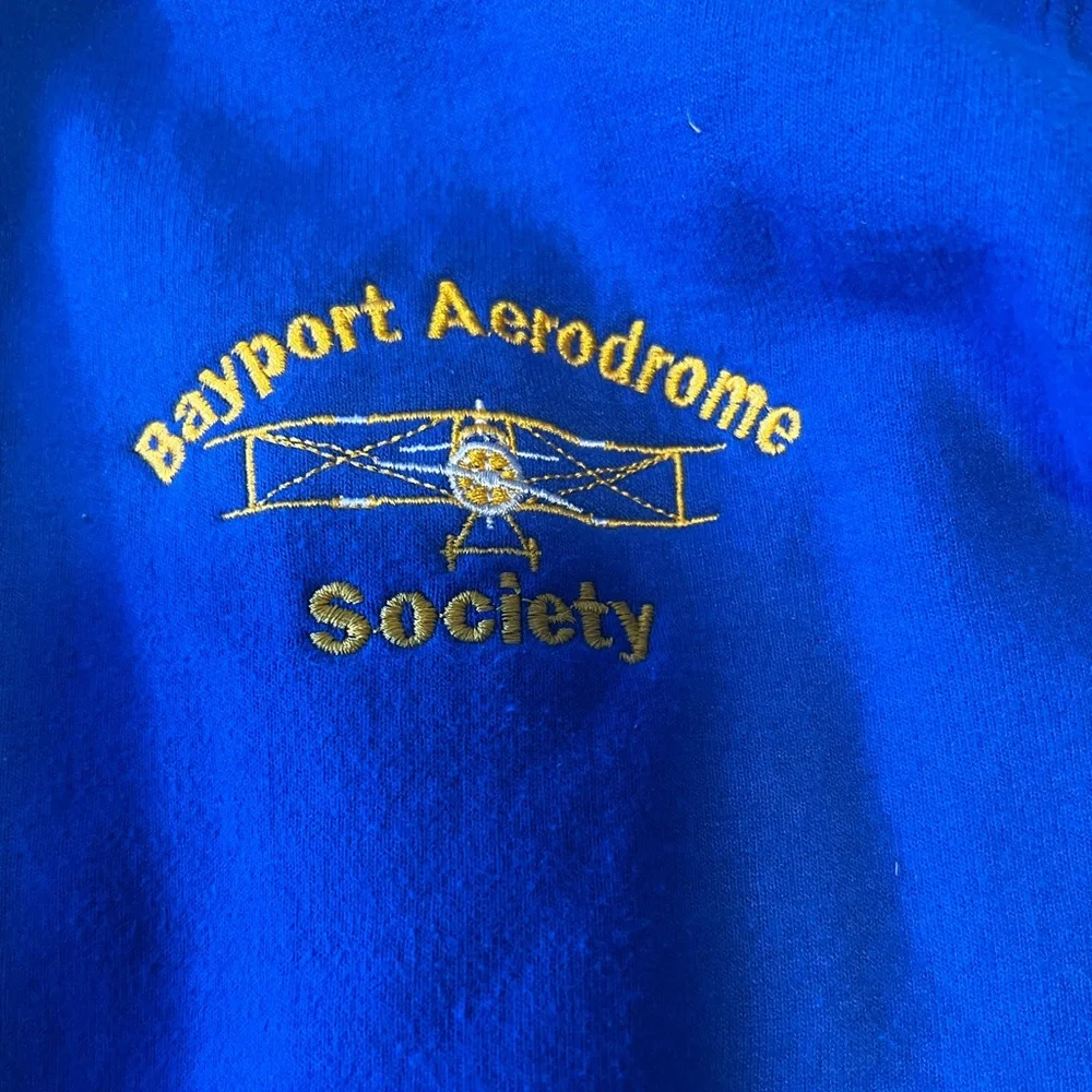 Airplane Zip Up Sweatshirt Blue